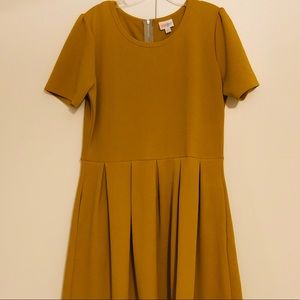 Mustard LuLaRoe Amelia Dress